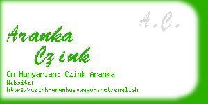 aranka czink business card